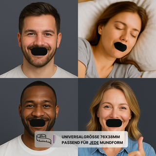 PREMIUM Mundpflaster Schwarz 76x38mm Universalgröße (30 Stk.)