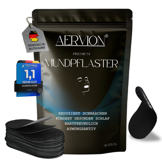 PREMIUM Mundpflaster Schwarz 76x38mm Universalgröße (30 Stk.)