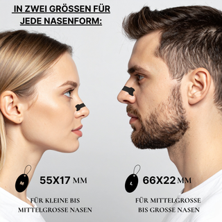PREMIUM Nasenpflaster M (55x17mm) schwarz (30 Stk.)