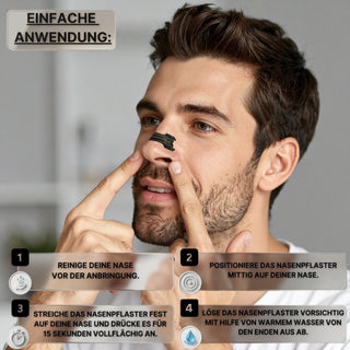 PREMIUM Nasenpflaster M (55x17mm) schwarz (30 Stk.)